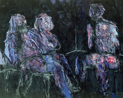 Two women and a man, 1986 by Stephen Finer